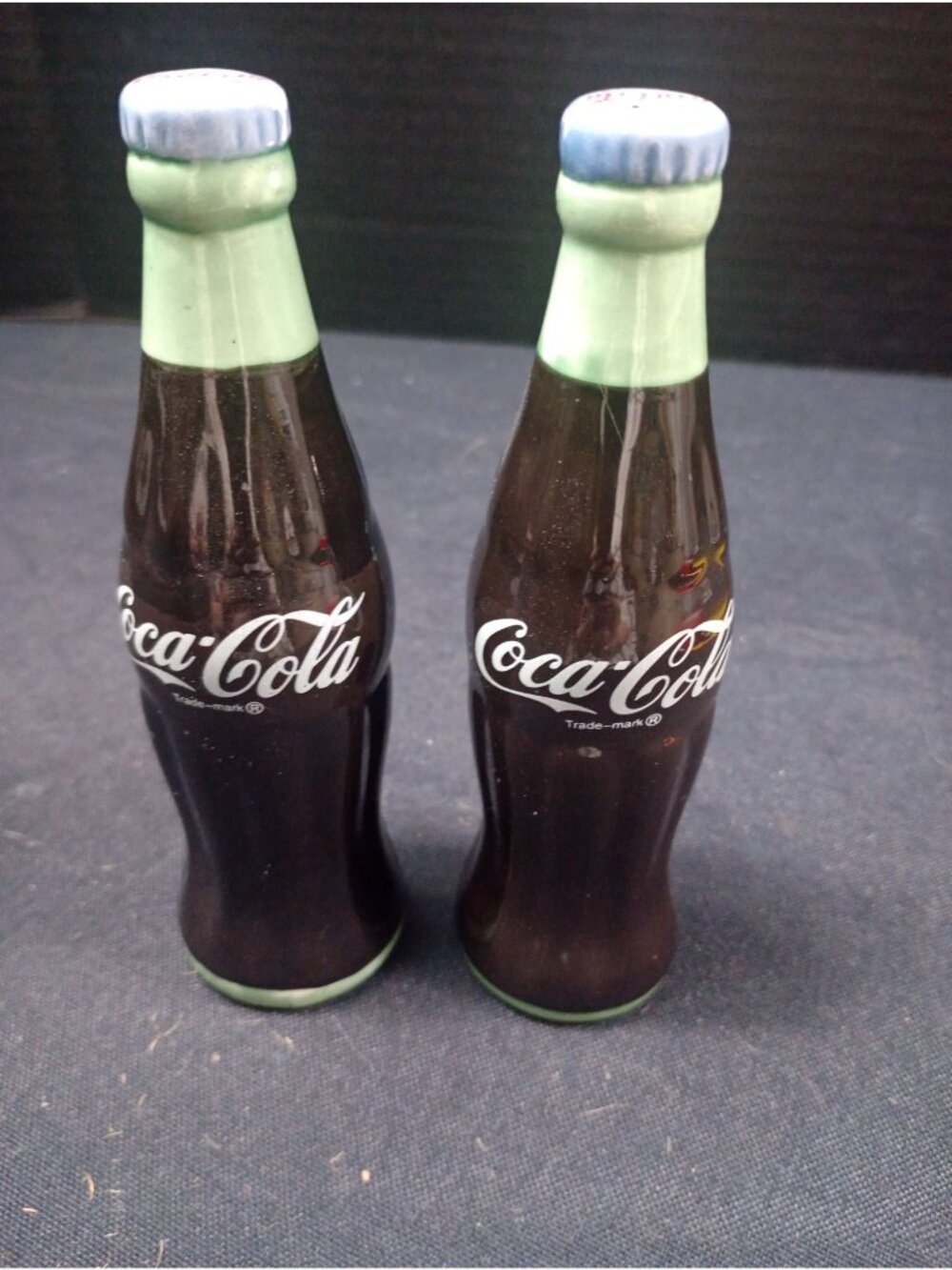 Vintage Coca-Cola Contour Bottle Salt and Pepper Shakers (No Box) 1996